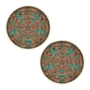 SOGA 2X 90cm Mandala Round Area Thick Anti-slip Doormat, Home Decor, Home & Living, Home Decor, Rugs, Shaggy Rugs, ,  - AU DEPOT 1