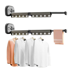 SOGA 2X 93.2cm Wall Mounted Clothing Dry Rack Retractable Space Saving Foldable Hanger BSXPGKQ04X2 AU DEPOT - AU DEPOT