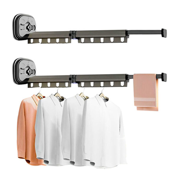 SOGA 2X 93.2cm Wall-Mounted Clothing Dry Rack Retractable Space-Saving Foldable Hanger, Home & Living, Laundry, Drying Racks, , ,  - AU DEPOT 1