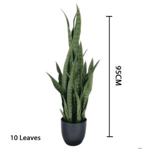 SOGA 2X 95cm Sansevieria Snake Artificial Plants with Black Plastic Planter Greenery, Home Office Decor, Home & Living, Home Decor, Artificial Plants, , ,  - AU DEPOT 2