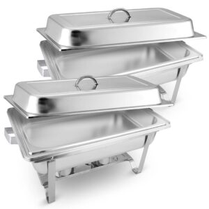 SOGA 2X 9L Stainless Steel Chafing Food Warmer Catering Dish Full Size, Furniture, Kitchen & Dining Room Furniture, Buffets, Sideboards & Kitchen Islands, , ,  - AU DEPOT 1