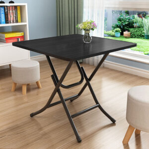 SOGA 2X Black Dining Table Portable Square Surface Space Saving Folding Desk with Lacquered Legs Home Decor, Furniture, Living Room Furniture, Tables, , ,  - AU DEPOT 2