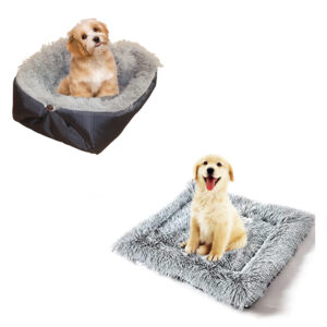 SOGA 2X Black Dual-purpose Cushion Nest Cat Dog Bed Warm Plush Kennel Mat Pet Home Travel Essentials, Pet Supplies, Dogs, Carriers & Travel Products, , ,  - AU DEPOT 2