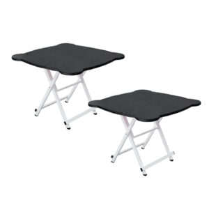 SOGA 2X Black Minimalist Cat Ear Folding Table Indoor Outdoor Portable Stall Desk Home Decor Table1202X2 AU DEPOT - AU DEPOT