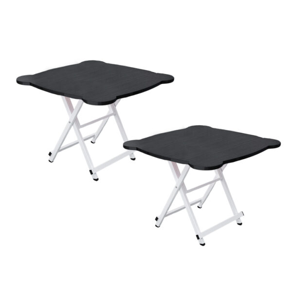 SOGA 2X Black Minimalist Cat Ear Folding Table Indoor Outdoor Portable Stall Desk Home Decor, Furniture, Living Room Furniture, Tables, , ,  - AU DEPOT 1