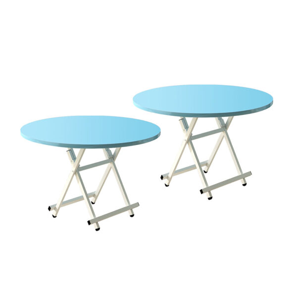 SOGA 2X Blue Dining Table Portable Round Surface Space Saving Folding Desk Home Decor, Furniture, Living Room Furniture, Tables, , ,  - AU DEPOT 1