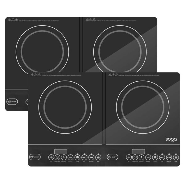 SOGA 2X Cooktop Portable Induction LED Electric Double Duo Hot Plate Burners Cooktop Stove, electronics & appliances, appliances, large appliances, cooktops, induction cooktops,  - AU DEPOT 1