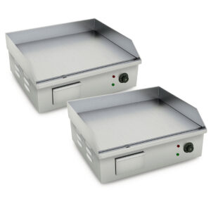 SOGA 2X Electric Stainless Steel Flat Griddle Grill BBQ Hot Plate 2200W Griddles Grill Pans Griddle818 10X2 AU DEPOT Griddles & Grill Pans - AU DEPOT