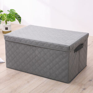 SOGA 2X Extra Large Grey Non-Woven Diamond Quilt Grid Fabric Storage/Organizer Box, Furniture, Storage & Shelving, Home Storage, , ,  - AU DEPOT 2