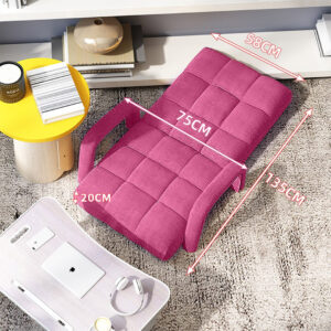 SOGA 2X Foldable Lounge Cushion Adjustable Floor Lazy Recliner Chair with Armrest Pink, Furniture, Living Room Furniture, Occasional Chairs, , ,  - AU DEPOT 2