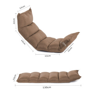 SOGA 2X Foldable Tatami Floor Sofa Bed Meditation Lounge Chair Recliner Lazy Couch Khaki, Furniture, Living Room Furniture, Occasional Chairs, , ,  - AU DEPOT 2