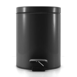 SOGA 2X Foot Pedal Stainless Steel Rubbish Recycling Garbage Waste Trash Bin Round 12L Black, Home & Living, Kitchen & Dining, Kitchen Storage, Kitchen Bins, ,  - AU DEPOT 2