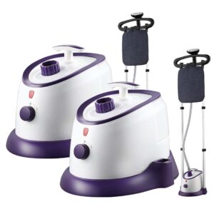 SOGA 2X Garment Steamer Vertical Twin Pole Clothes 1700ml 1800w Professional Steaming Kit Purple Irons Steam Stations GarmentSteamerTwinPolePurpleX2 AU DEPOT Irons & Steam Stations - AU DEPOT