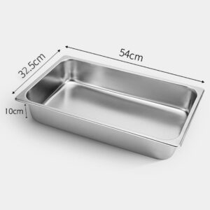 SOGA 2X Gastronorm GN Pan Full Size 1/1 GN Pan 10cm Deep Stainless Steel Tray, Home & Living, Kitchen & Dining, Bakeware, Baking Trays, ,  - AU DEPOT 2