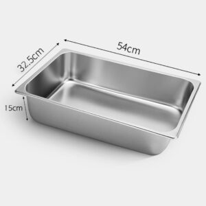 SOGA 2X Gastronorm GN Pan Full Size 1/1 GN Pan 15cm Deep Stainless Steel Tray, Home & Living, Kitchen & Dining, Bakeware, Baking Trays, ,  - AU DEPOT 2