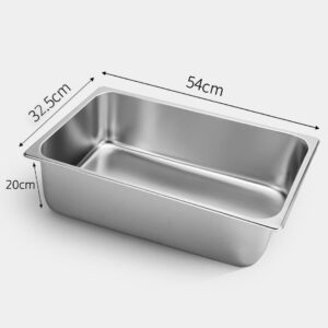 SOGA 2X Gastronorm GN Pan Full Size 1/1 GN Pan 20cm Deep Stainless Steel Tray, Home & Living, Kitchen & Dining, Bakeware, Baking Trays, ,  - AU DEPOT 2