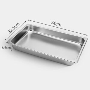 SOGA 2X Gastronorm GN Pan Full Size 1/1 GN Pan 6.5cm Deep Stainless Steel Tray, Home & Living, Kitchen & Dining, Bakeware, Baking Trays, ,  - AU DEPOT 2