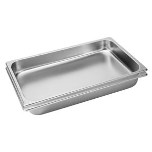 SOGA 2X Gastronorm GN Pan Full Size 11 GN Pan 6.5cm Deep Stainless Steel Tray Baking Trays GastronormPans5403X2 AU DEPOT Baking Trays - AU DEPOT