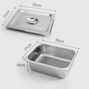 SOGA 2X Gastronorm GN Pan Full Size 1/2 GN Pan 10cm Deep Stainless Steel Tray With Lid, Home & Living, Kitchen & Dining, Bakeware, Baking Trays, ,  - AU DEPOT 2