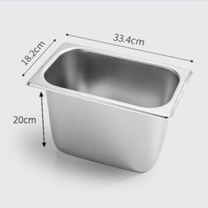 SOGA 2X Gastronorm GN Pan Full Size 1/3 GN Pan 20cm Deep Stainless Steel Tray, Home & Living, Kitchen & Dining, Bakeware, Baking Trays, ,  - AU DEPOT 2