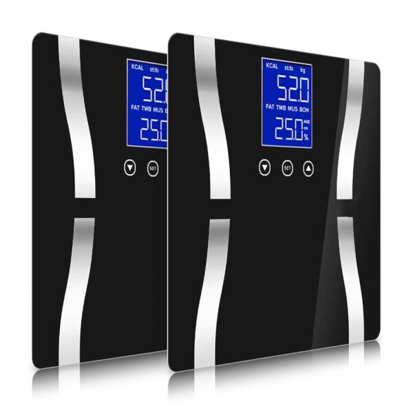 SOGA 2X Glass LCD Digital Body Fat Scale Bathroom Electronic Gym Water Weighing Scales Black, home & living, bathroom, bathroom accessories, bathroom scales, ,  - AU DEPOT 1