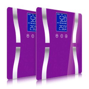 SOGA 2X Glass LCD Digital Body Fat Scale Bathroom Electronic Gym Water Weighing Scales Purple, home & living, bathroom, bathroom accessories, bathroom scales, ,  - AU DEPOT 1