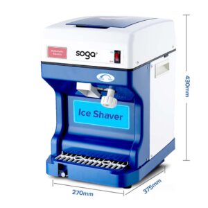 SOGA 2X Ice Shaver Commercial Electric Stainless Steel Ice Crusher Slicer Machine 120KG/h, Electronics & Appliances, Appliances, Small Kitchen Appliances, Specialty Appliances, Ice Maker,  - AU DEPOT 2