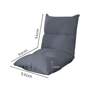 SOGA 2X Lounge Floor Recliner Adjustable Lazy Sofa Bed Folding Game Chair Grey, Furniture, Living Room Furniture, Occasional Chairs, , ,  - AU DEPOT 2