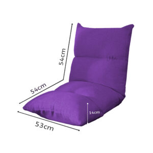 SOGA 2X Lounge Floor Recliner Adjustable Lazy Sofa Bed Folding Game Chair Purple, Furniture, Living Room Furniture, Occasional Chairs, , ,  - AU DEPOT 2