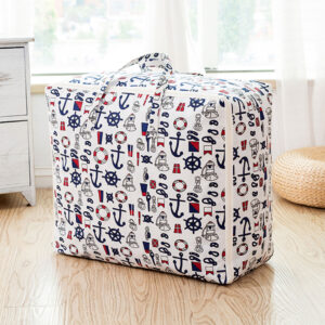 SOGA 2X Nautical Icons Super Large Storage Luggage Bag Double Zipper Foldable Travel Organiser Essentials, Furniture, Storage & Shelving, Home Storage, , ,  - AU DEPOT 2