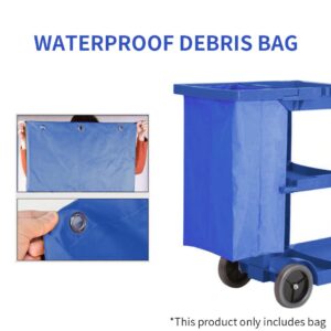 SOGA 2X Oxford Waterproof Reusable Janitor Housekeeping Cart Replacement Bag Blue, Business & Industrial, Food Service, Food Service Carts, , ,  - AU DEPOT 2