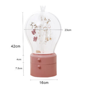 SOGA 2X Pink 360 Degree Rotating LED Light 2 Layered Jewelry Storage Box Waterproof Dustproof Accessories Organiser, Home, Bathroom, Bathroom Accessories, Bathroom Storage, ,  - AU DEPOT 6