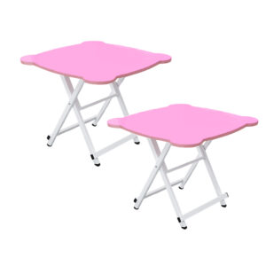 SOGA 2X Pink Minimalist Cat Ear Folding Table Indoor Outdoor Portable Stall Desk Home Decor, Furniture, Living Room Furniture, Tables, , ,  - AU DEPOT 1