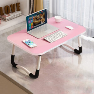 SOGA 2X Pink Portable Bed Table Adjustable Foldable Bed Sofa Study Table Laptop Mini Desk Breakfast Tray Home Decor, Desks & Computer Tables, , , , ,  - AU DEPOT 2