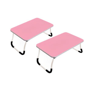 SOGA 2X Pink Portable Bed Table Adjustable Foldable Bed Sofa Study Table Laptop Mini Desk Breakfast Tray Home Decor BedTableA02X2 AU DEPOT - AU DEPOT