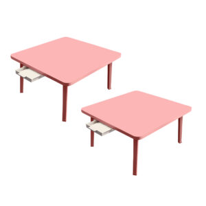 SOGA 2X Pink Portable Floor Table Small Square Space Saving Mini Desk Home Decor FloorTable504X2 AU DEPOT - AU DEPOT