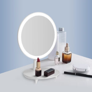 SOGA 2X Round White Rechargeable LED Light Makeup Mirror Tabletop Vanity Home Decor, Home, Bathroom, Bathroom Accessories, Bathroom Storage, ,  - AU DEPOT 2