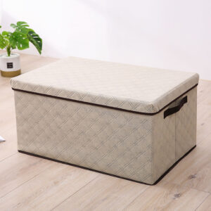 SOGA 2X Small Beige Non-Woven Diamond Quilt Grid Fabric Storage/ Organizer Box, Furniture, Storage & Shelving, Home Storage, , ,  - AU DEPOT 2