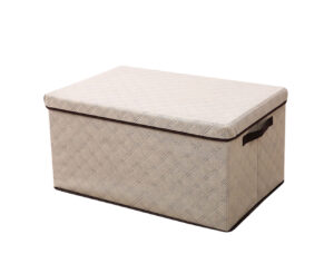 SOGA 2X Small Beige Non Woven Diamond Quilt Grid Fabric Storage Organizer Box SBox045X2 AU DEPOT - AU DEPOT