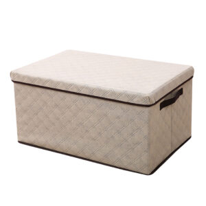 SOGA 2X Small Beige Non-Woven Diamond Quilt Grid Fabric Storage/ Organizer Box, Furniture, Storage & Shelving, Home Storage, , ,  - AU DEPOT 1