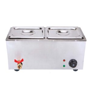 SOGA 2X Stainless Steel 2 X 1/2 GN Pan Electric Bain-Marie Food Warmer with Lid, Business & Industrial, Food Service, Plate & Dish Warmers, , ,  - AU DEPOT 2