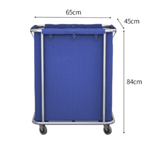 SOGA 2X Stainless Steel Commercial Square Soiled Linen Laundry Trolley Cart with Wheels Blue, Business & Industrial, Food Service, Food Service Carts, , ,  - AU DEPOT 2