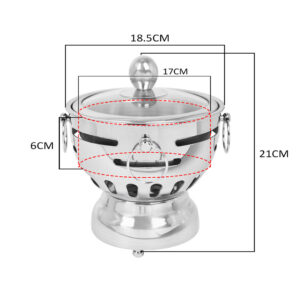 SOGA 2X Stainless Steel Mini Asian Buffet Hot Pot Single Person Shabu Alcohol Stove Burner with Glass Lid, Business & Industrial, Food Service, Plate & Dish Warmers, , ,  - AU DEPOT 2