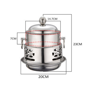 SOGA 2X Stainless Steel Mini Asian Buffet Hot Pot Single Person Shabu Alcohol Stove Burner with Lid, Business & Industrial, Food Service, Plate & Dish Warmers, , ,  - AU DEPOT 2