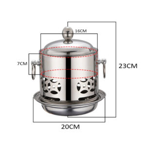 SOGA 2X Stainless Steel Mini Asian Buffet Hot Pot Single Person Shabu Alcohol Stove Burner with Lid, Business & Industrial, Food Service, Plate & Dish Warmers, , ,  - AU DEPOT 2