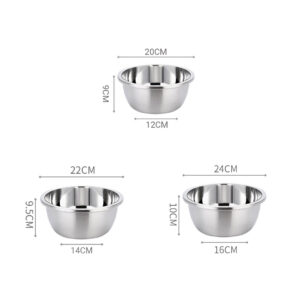 SOGA 2X Stainless Steel Nesting Basin Colander Perforated Kitchen Sink Washing Bowl Metal Basket Strainer Set of 3, Home & Living, Kitchen & Dining, Bakeware, Mixing Bowls, ,  - AU DEPOT 2