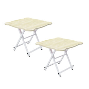 SOGA 2X White Minimalist Cat Ear Folding Table Indoor Outdoor Portable Stall Desk Home Decor Table1203X2 AU DEPOT - AU DEPOT