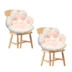 SOGA 2X White Paw Shape Cushion Warm Lazy Sofa Decorative Pillow Backseat Plush Mat Home Decor SCushion015X2 AU DEPOT - AU DEPOT