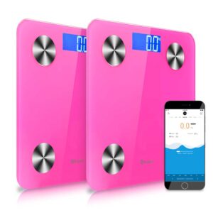 SOGA 2X Wireless Bluetooth Digital Body Fat Scale Bathroom Health Analyser Weight Pink, home & living, bathroom, bathroom accessories, bathroom scales, ,  - AU DEPOT 1