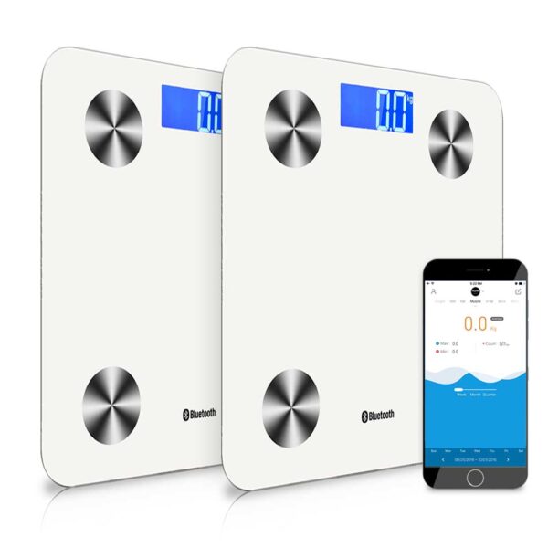 SOGA 2X Wireless Bluetooth Digital Body Fat Scale Bathroom Health Analyser Weight White, home & living, bathroom, bathroom accessories, bathroom scales, ,  - AU DEPOT 1